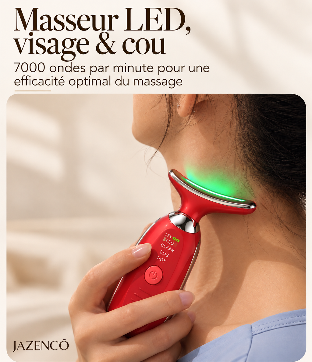 Masseur LED visage et cou